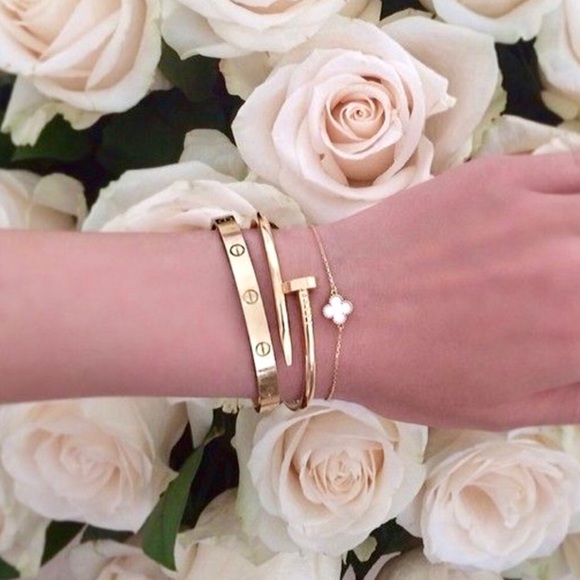 Woman’s Formal Diamond Nail Cuff Bracelet Bangle - Picture 4 of 8